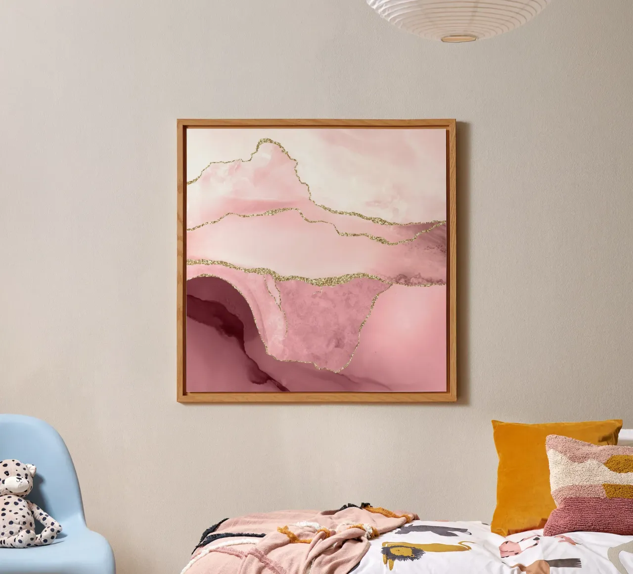 Texture agata oro e blush 05 alluminio dibond da Gemstone Textures