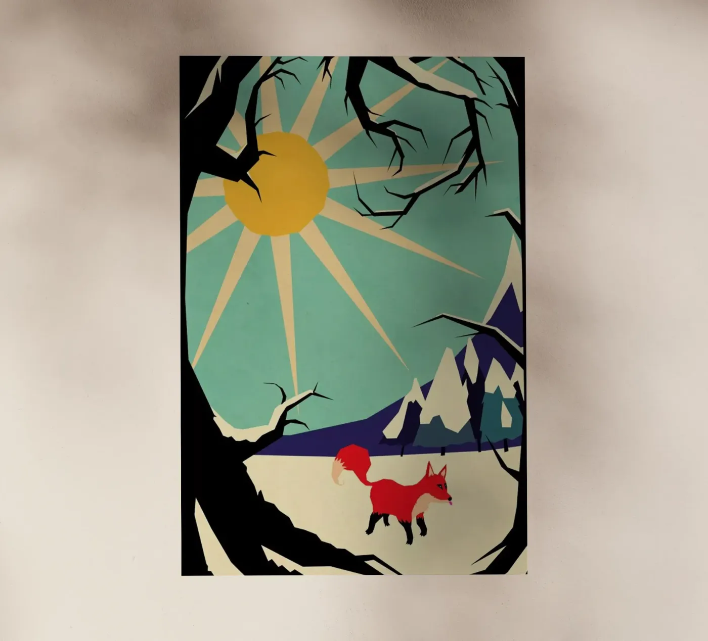 Fox roaming around pellicola backlit da Yetiland