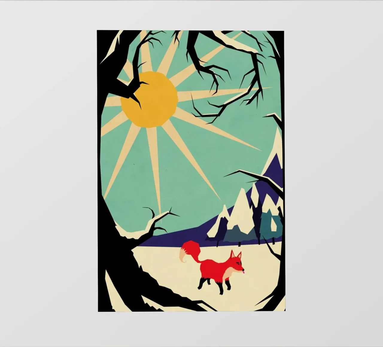 Fox roaming around pellicola backlit da Yetiland