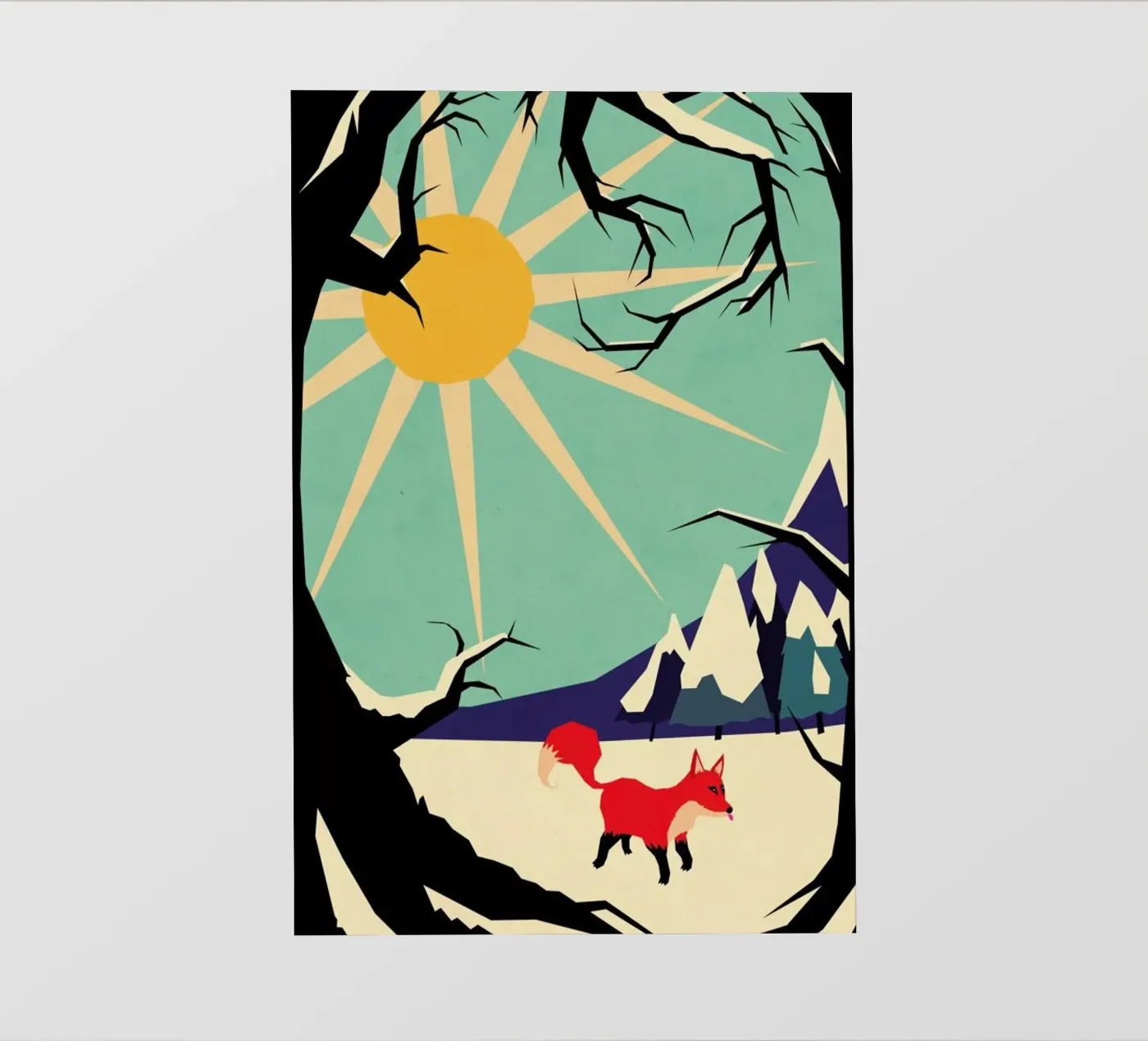 Fox roaming around pellicola backlit da Yetiland