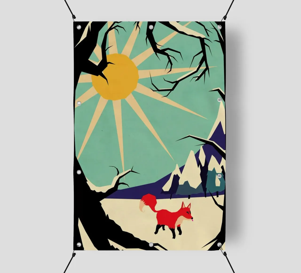 Fox roaming around telo in pvc da Yetiland