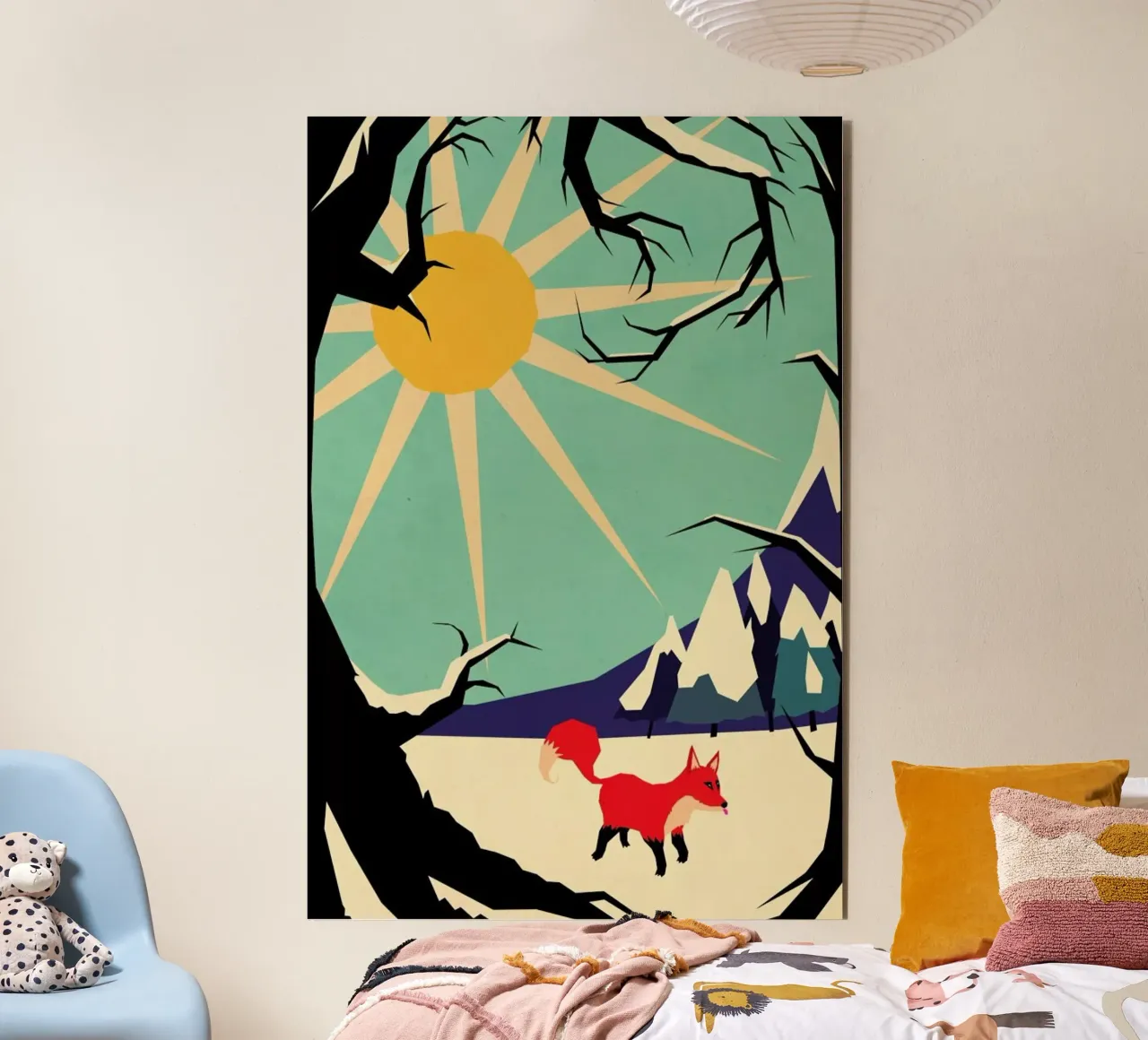 Fox roaming around alluminio dibond da Yetiland