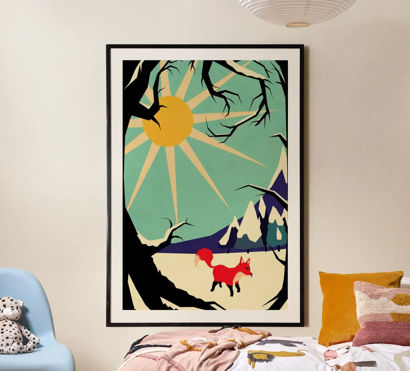 Fox roaming around poster van Yetiland