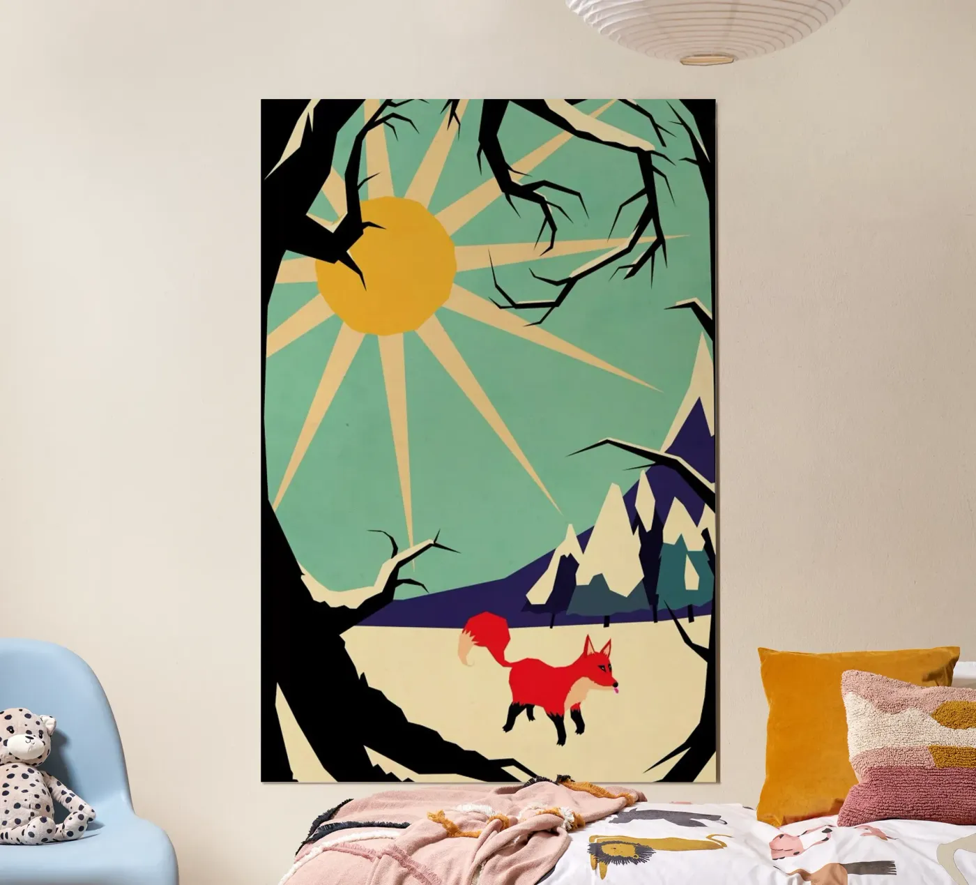 Fox roaming around poster van Yetiland