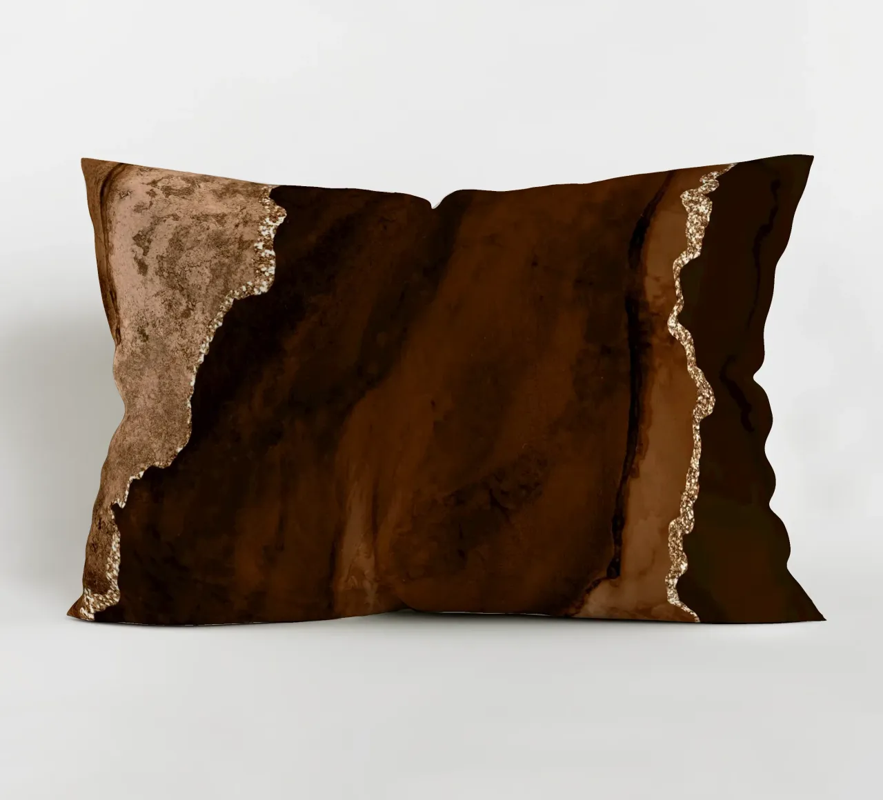 Agata marrone e oro Texture 01 cuscino da Gemstone Textures