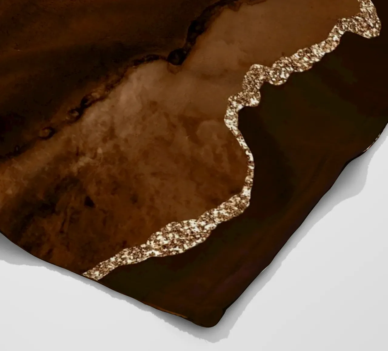 Agata marrone e oro Texture 01 coperta in pile da Gemstone Textures