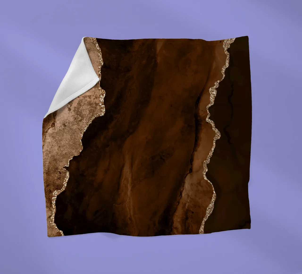 Agata marrone e oro Texture 01 coperta in pile da Gemstone Textures