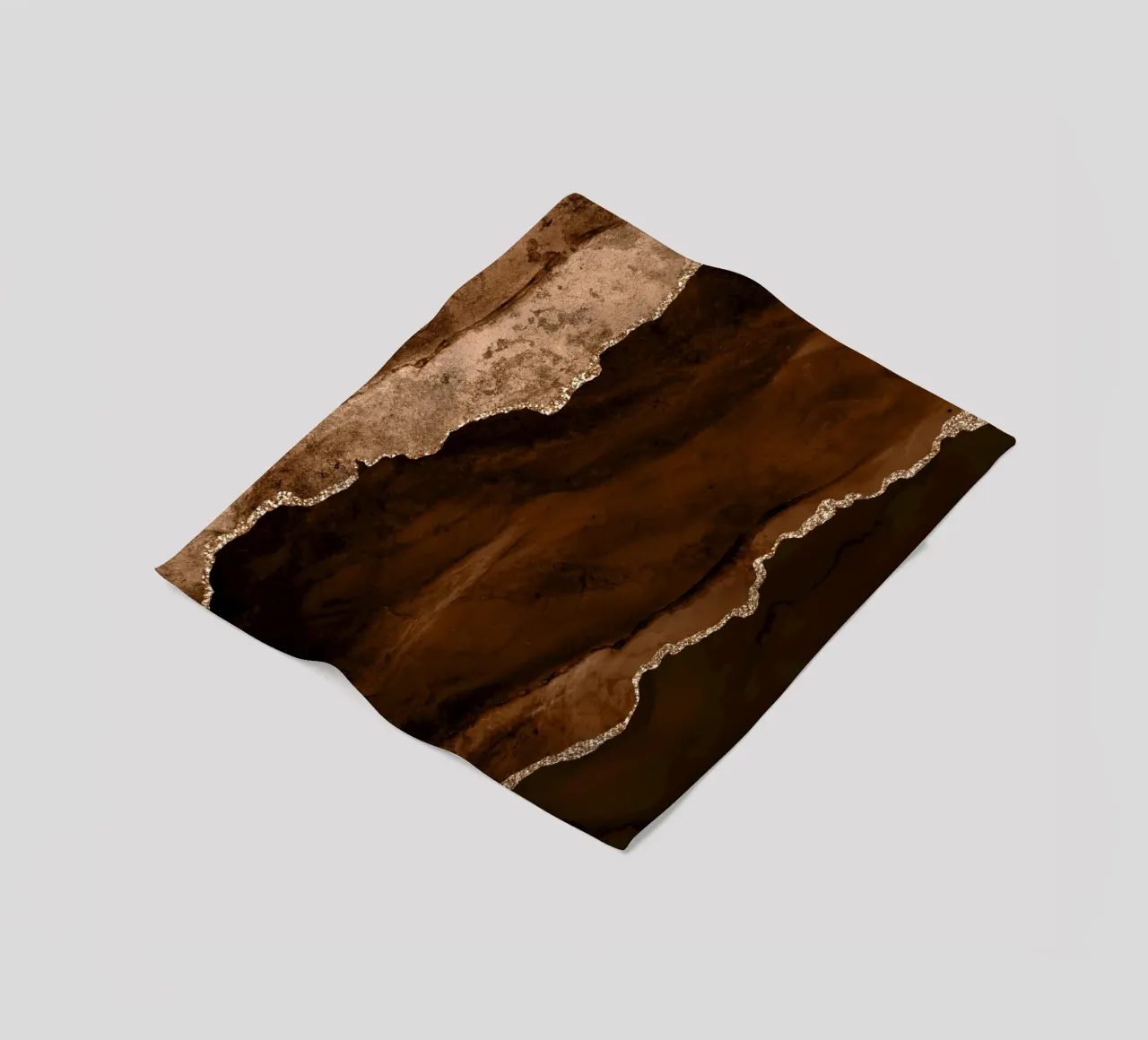 Agata marrone e oro Texture 01 coperta in pile da Gemstone Textures