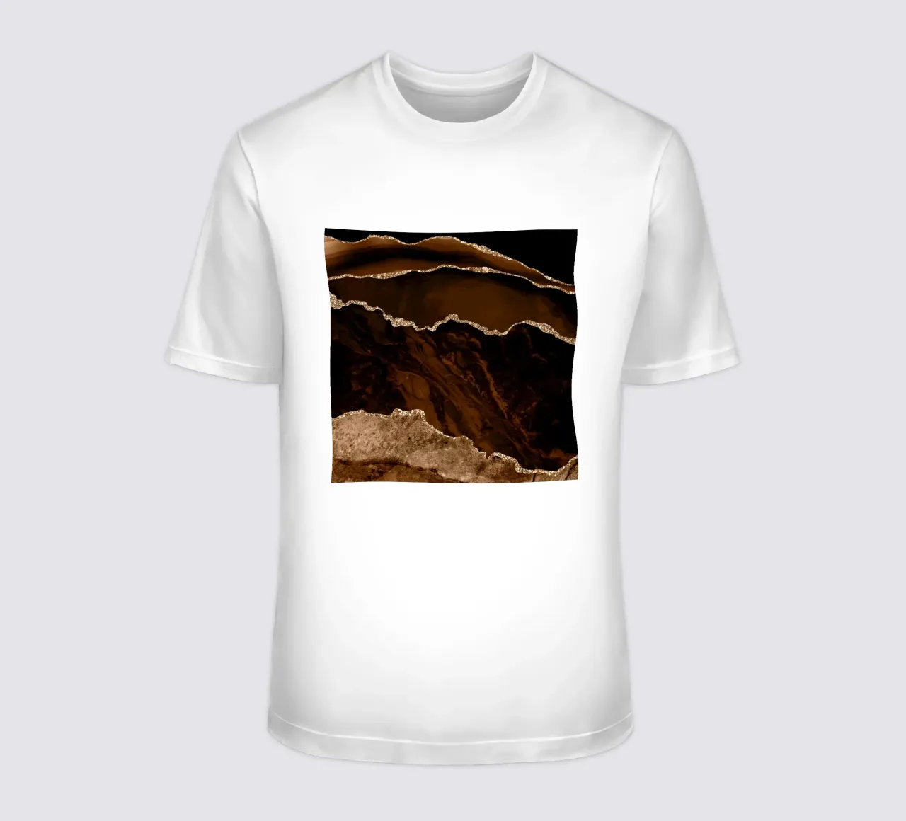 Agata marrone e oro Texture 02 t-shirt da Gemstone Textures