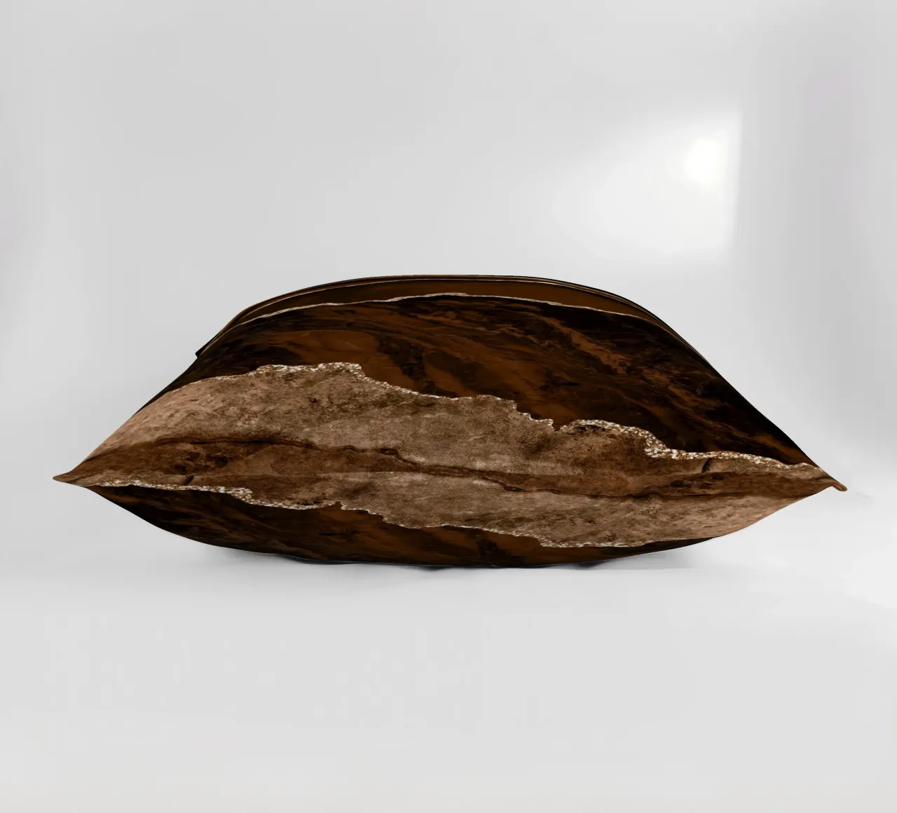 Agata marrone e oro Texture 02 cuscino da Gemstone Textures