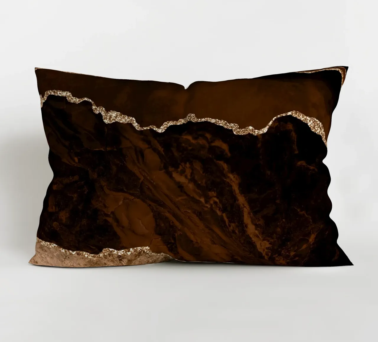 Agata marrone e oro Texture 02 cuscino da Gemstone Textures