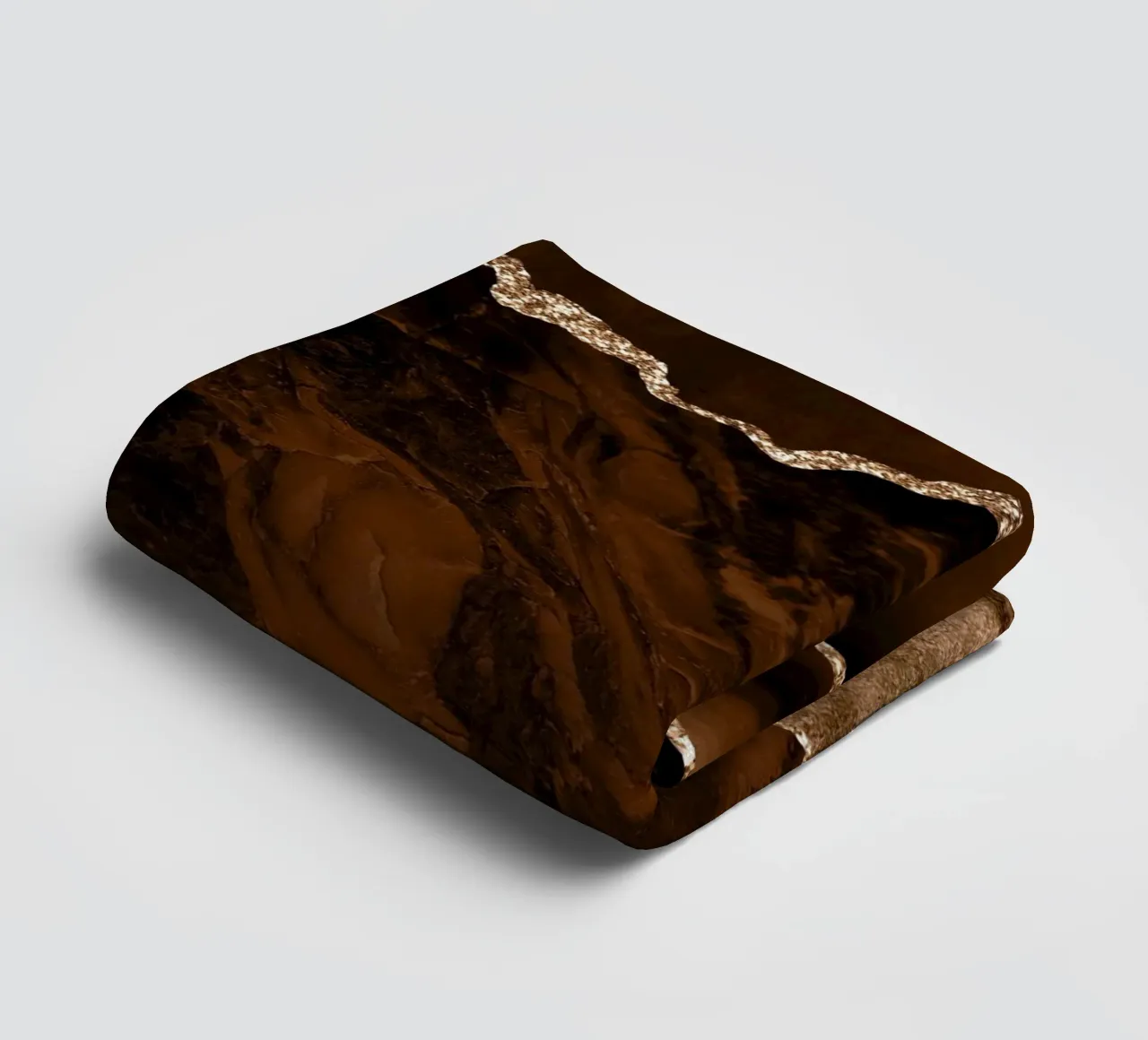 Agata marrone e oro Texture 02 asciugamano da bagno da Gemstone Textures