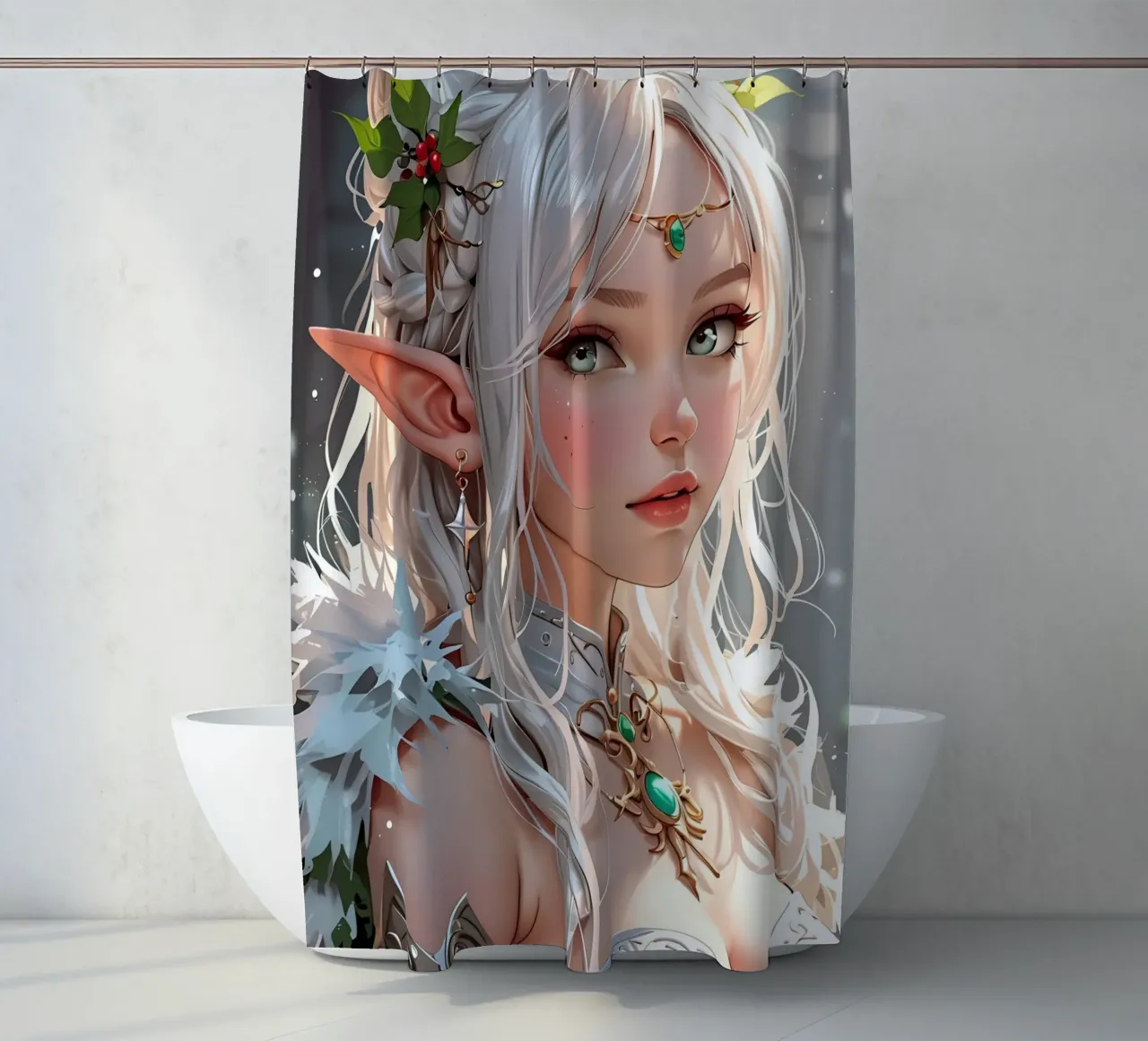 Young Japanese entai shower curtain by 🎁 ARTVI-SHOP
