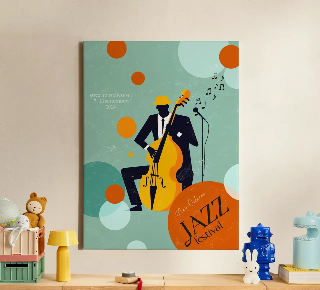 Jazz canvas van Indigo Rain