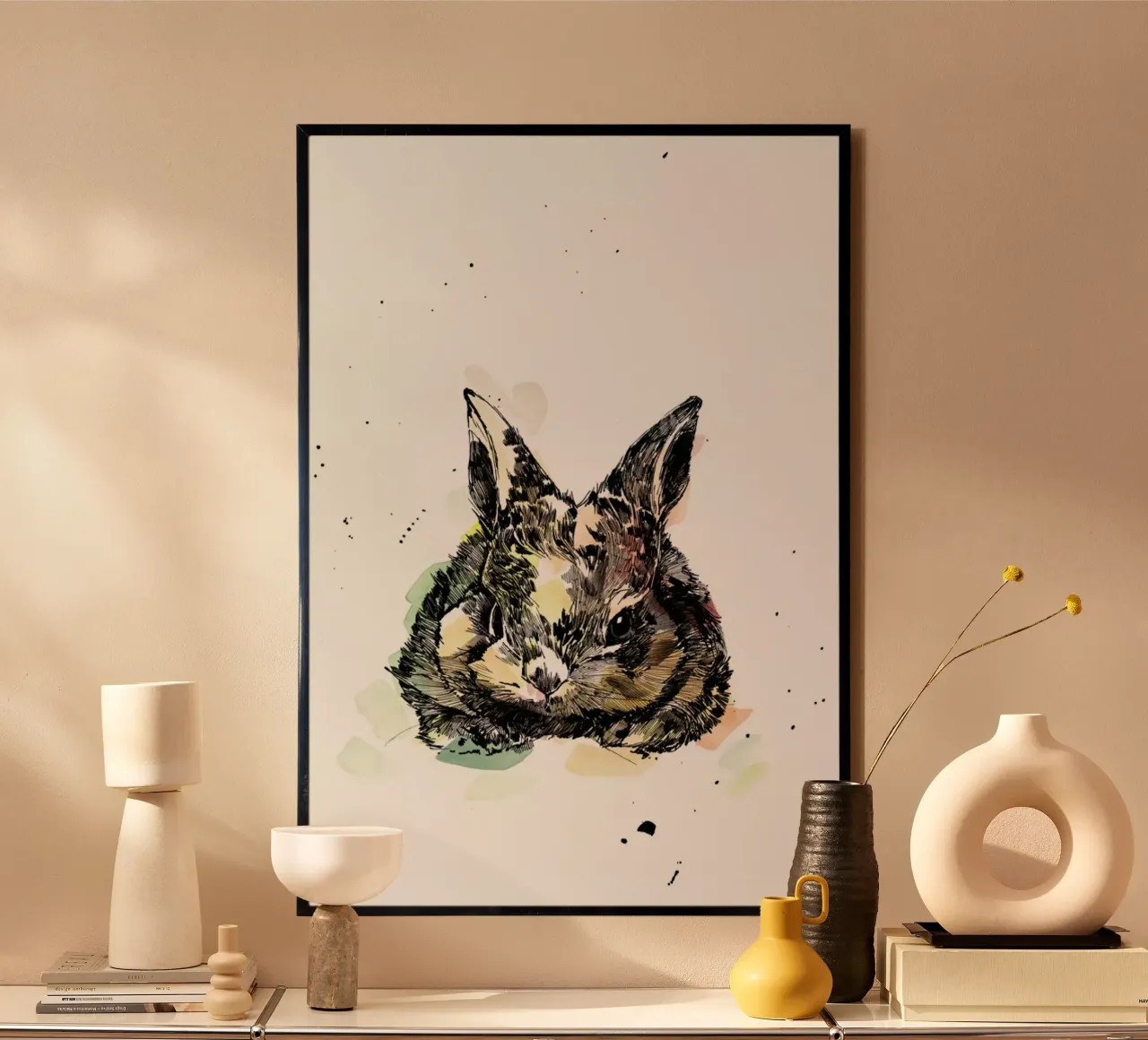 Hermine poster con telaio in alluminio da WALLstories