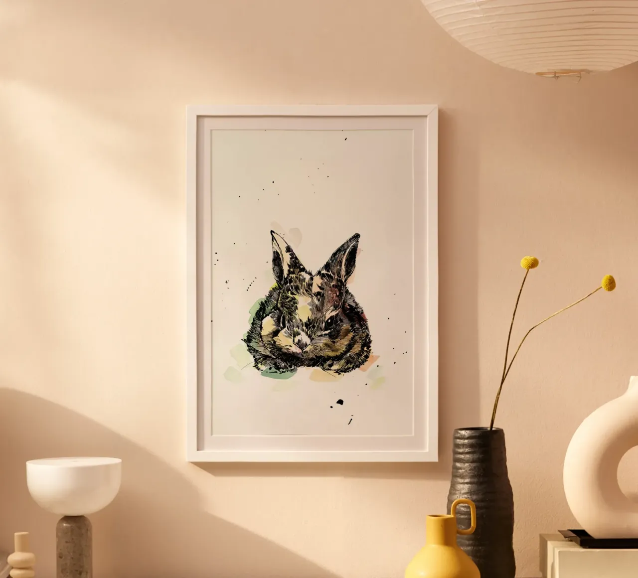 Hermine poster con telaio in alluminio da WALLstories