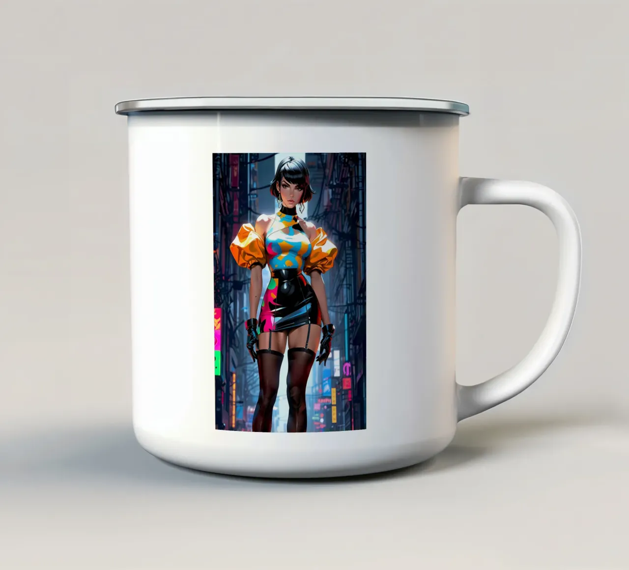 Giovane giapponese entai tazza in smalto da ARTVI-SHOP