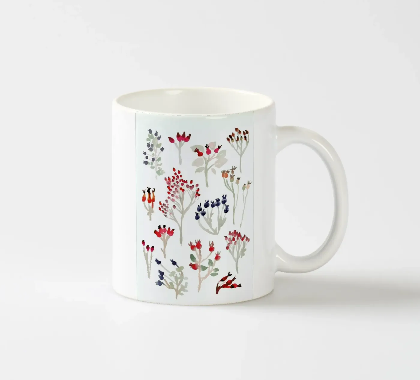Berries ceramic mug by Farina Kuklinski