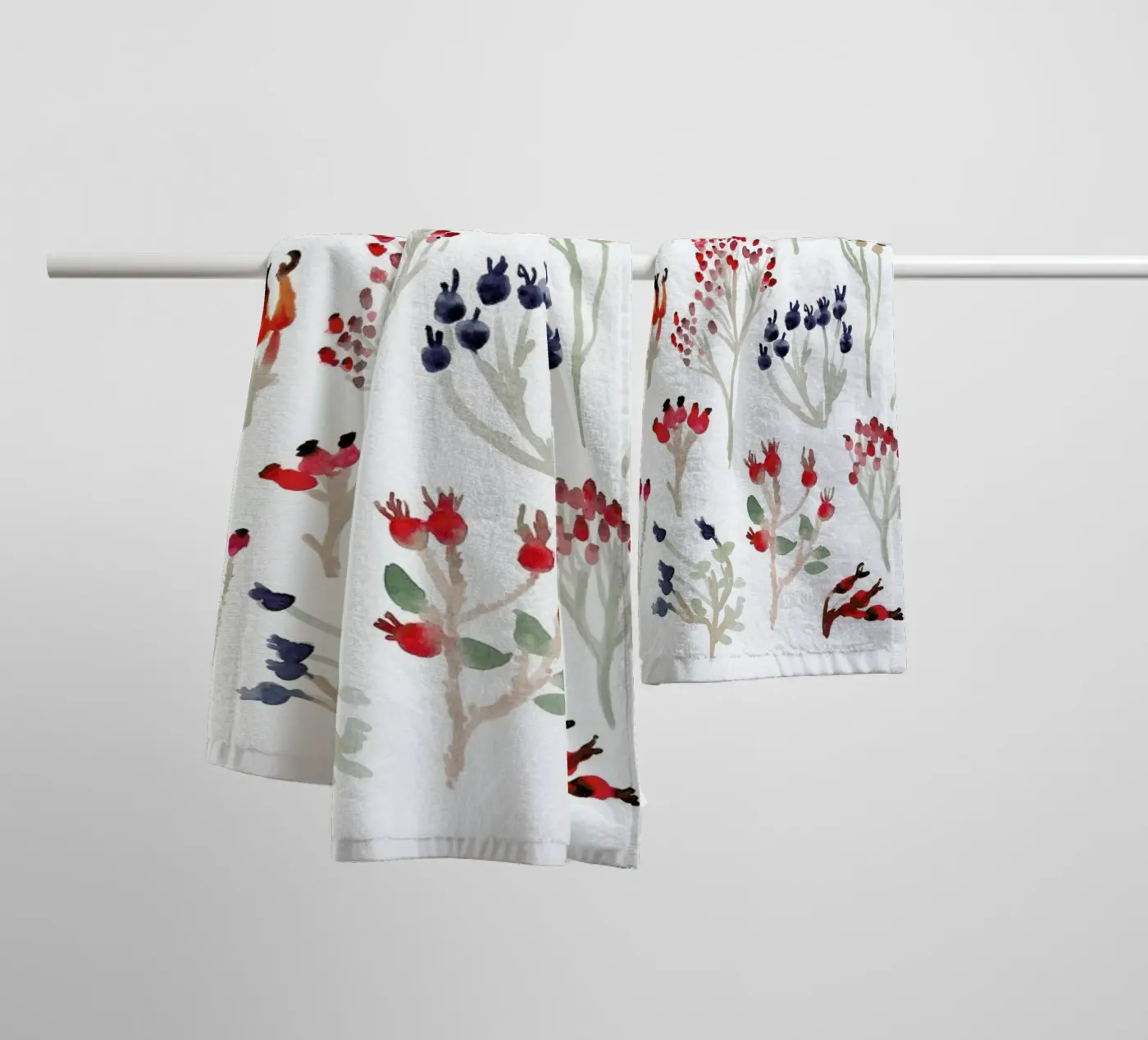 Berries badhanddoek van Farina Kuklinski