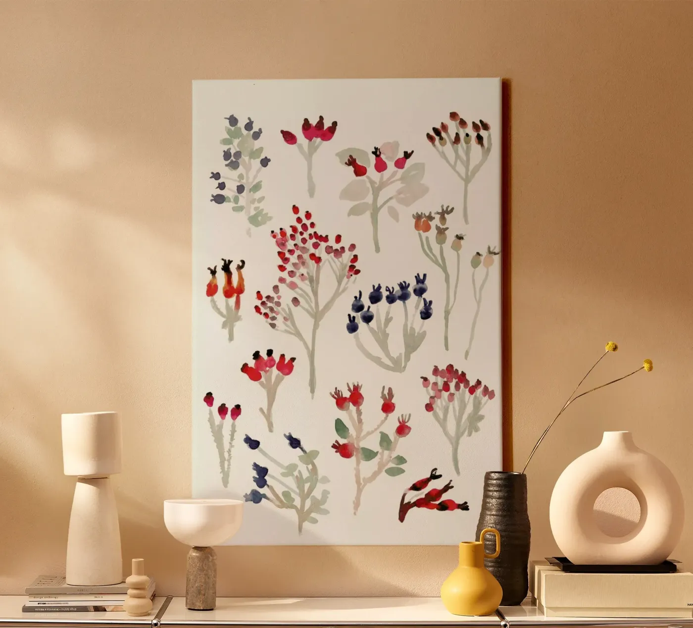 Berries canvas by Farina Kuklinski