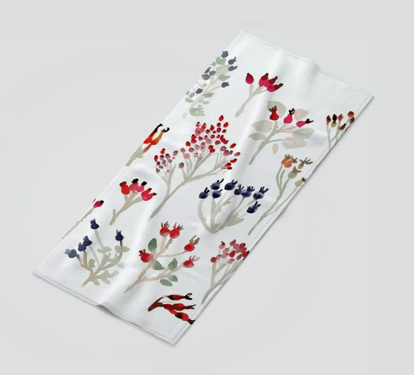 Berries strandhanddoek van Farina Kuklinski