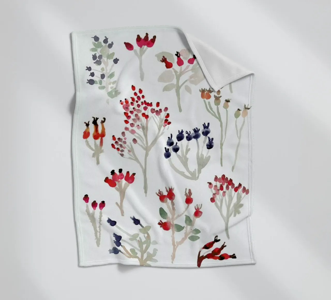 Berries fleecedeken van Farina Kuklinski