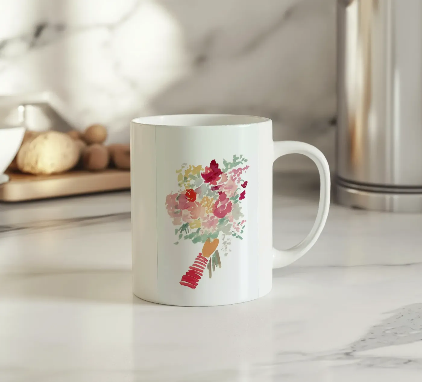 Bouquet ceramic mug by Farina Kuklinski