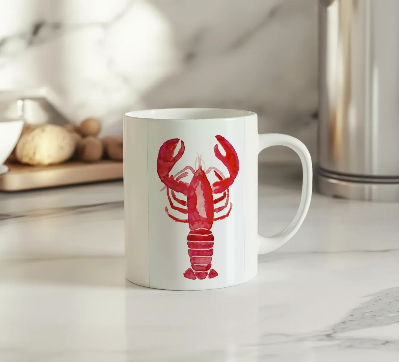 Lobster tazza in ceramica da Farina Kuklinski