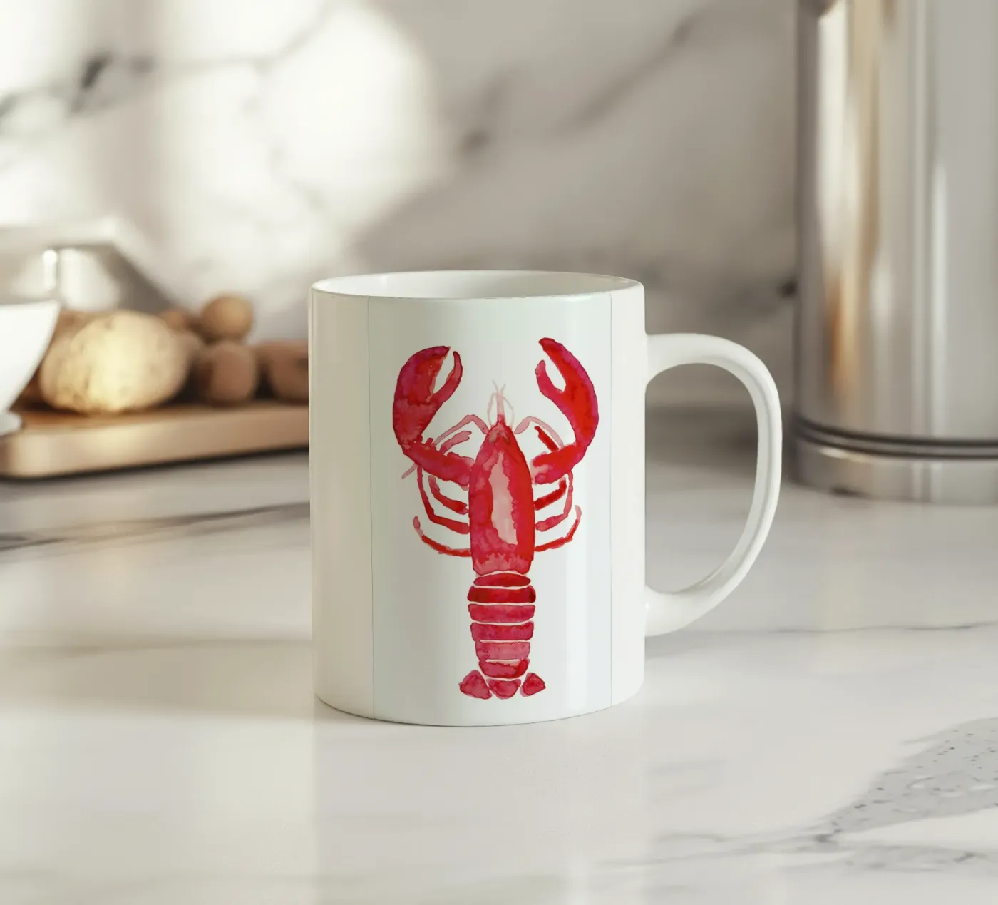 Lobster ceramic mug by Farina Kuklinski