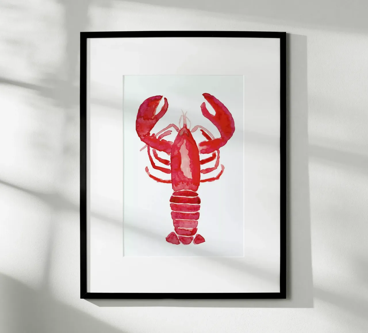 Lobster poster con telaio in plastica da Farina Kuklinski