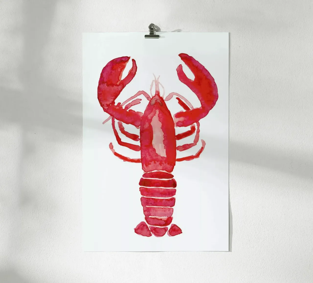 Lobster poster con telaio in plastica da Farina Kuklinski