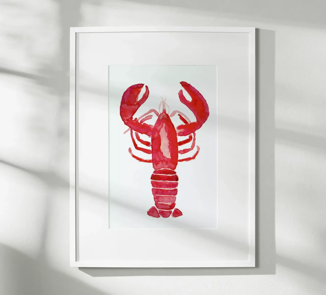 Lobster poster con telaio in plastica da Farina Kuklinski