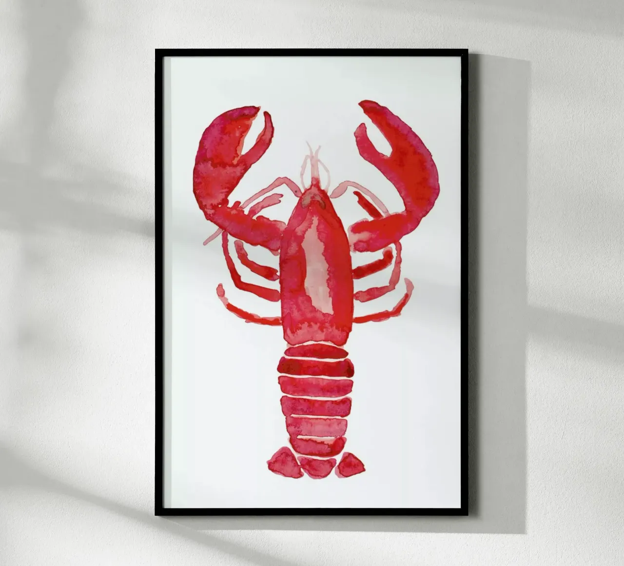 Lobster poster con telaio in plastica da Farina Kuklinski