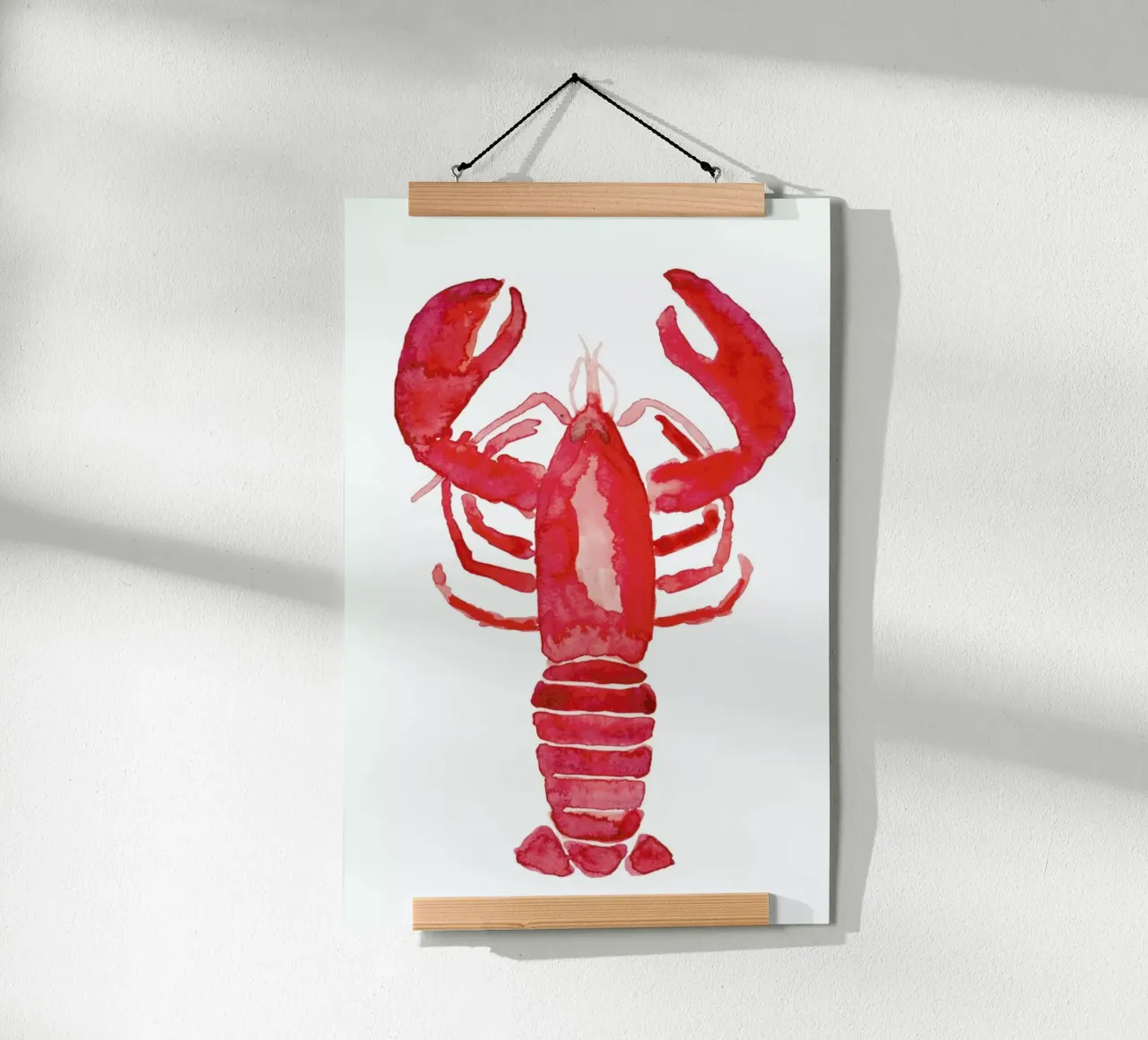 Lobster poster con telaio in plastica da Farina Kuklinski