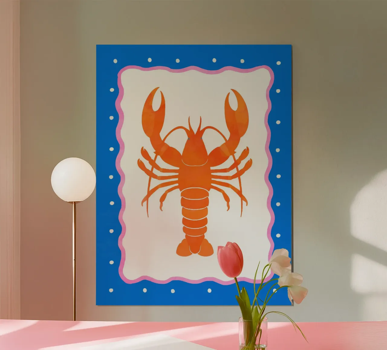 Lobster poster con telaio in plastica da PetrArts
