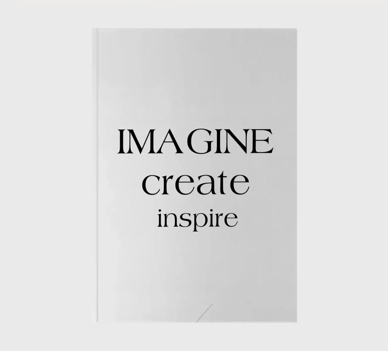 Imaginez Créez Inspirez Typographie simple et minimaliste carnet de notes de YV TYPOGRAPHY