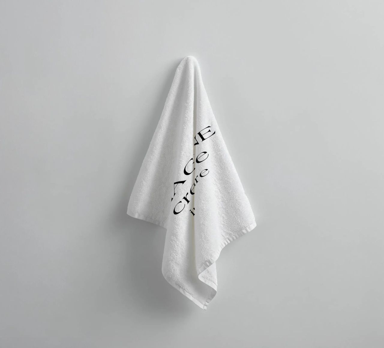 Imagine Create Inspire Simple Minimalist Typography towel by YV TYPOGRAPHY
