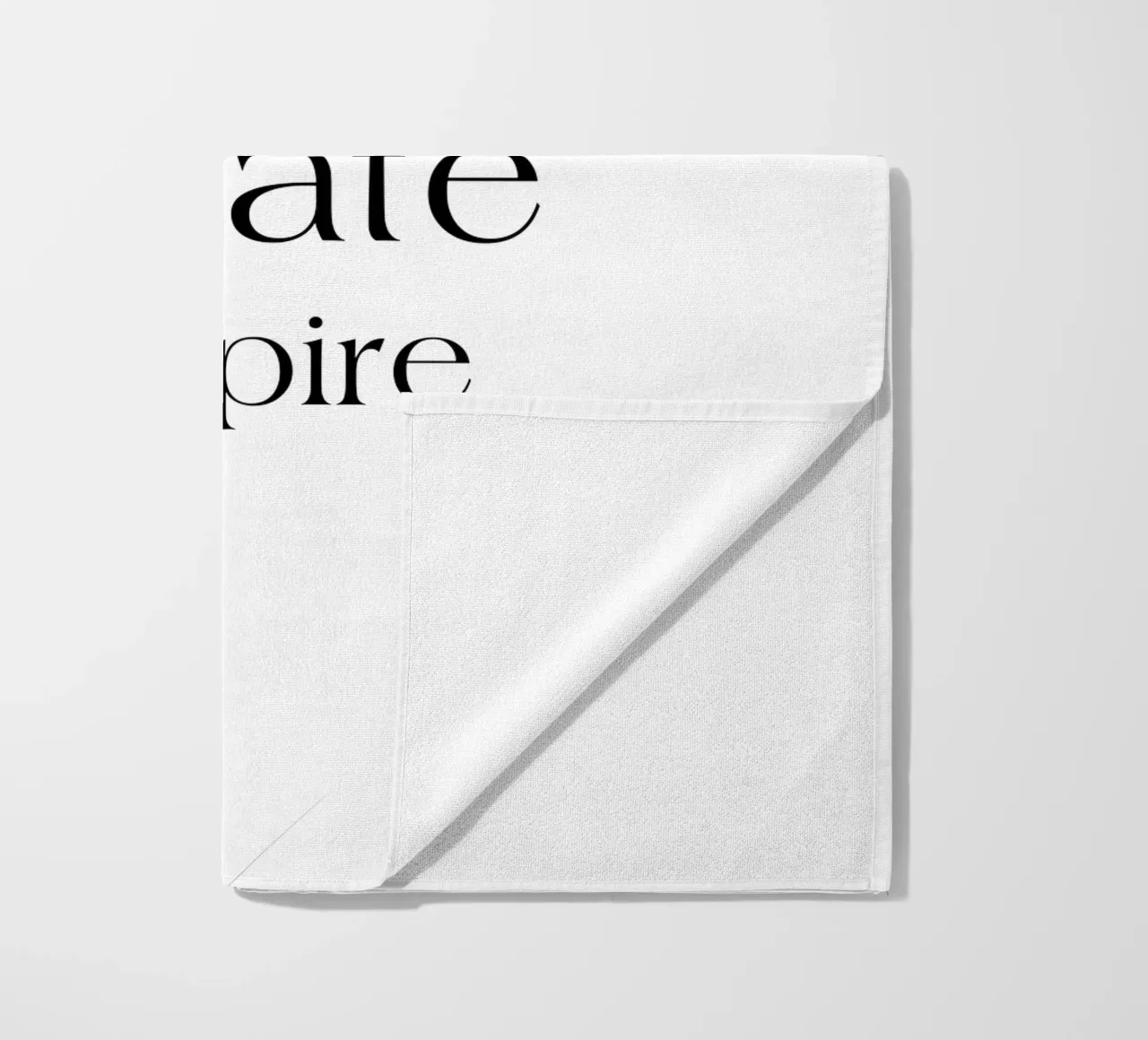 Imagine Create Inspire Simple Minimalist Typography beach towel by YV TYPOGRAPHY