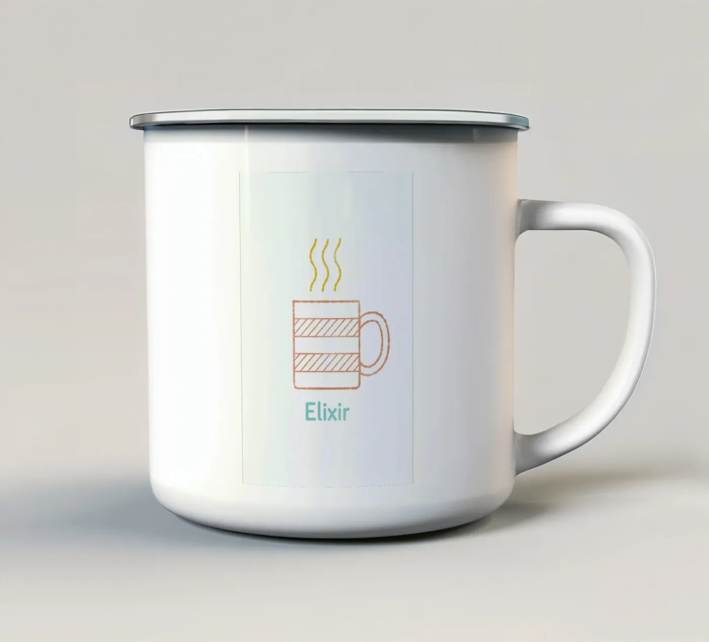Elixir emaille mok van Chris Wharton