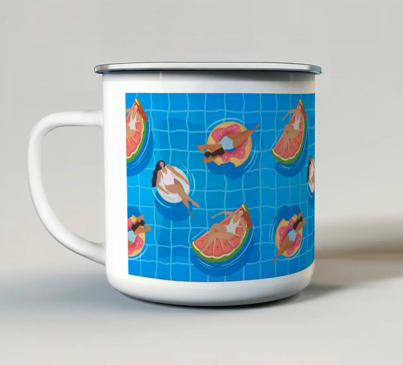 Swimming Pool Ladies tazza in smalto da PetrArts