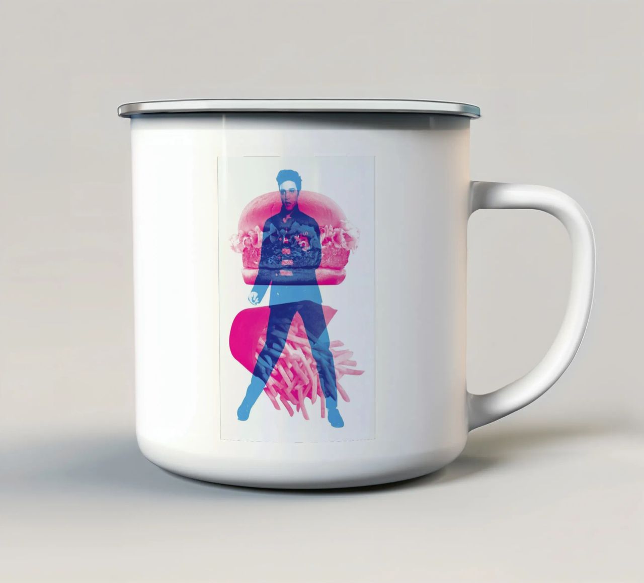 Elvis tazza in smalto da Chris Wharton