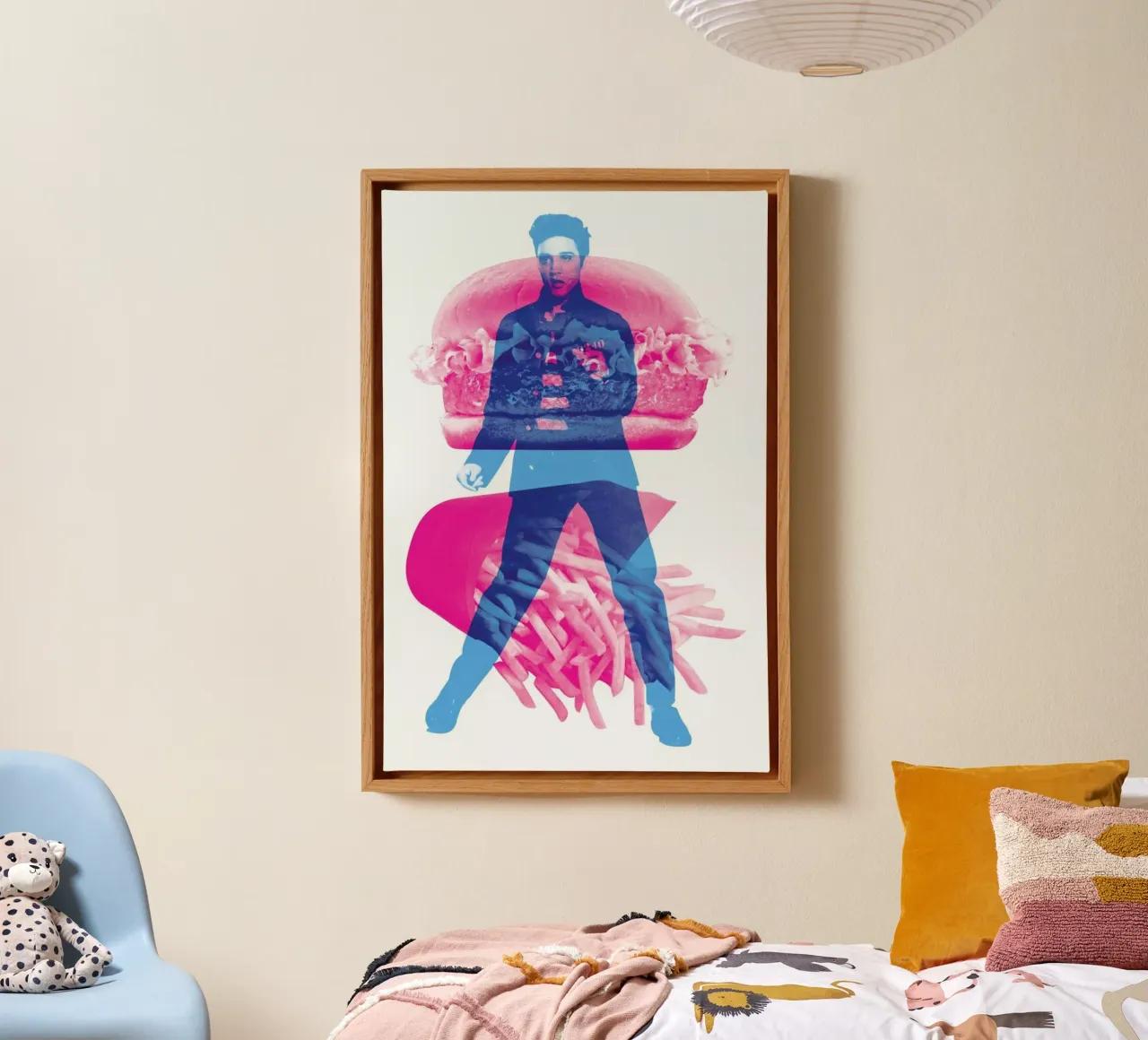 Elvis tela con Cornice a cassetta da Chris Wharton