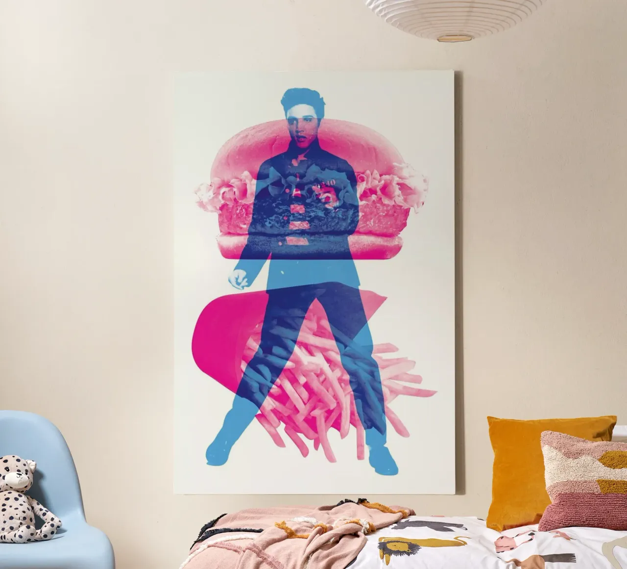Elvis tela con Cornice a cassetta da Chris Wharton