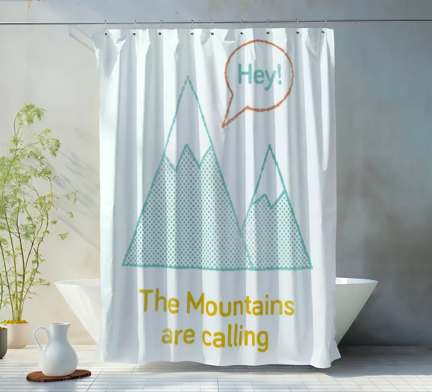 Mountains Duschvorhang von Chris Wharton