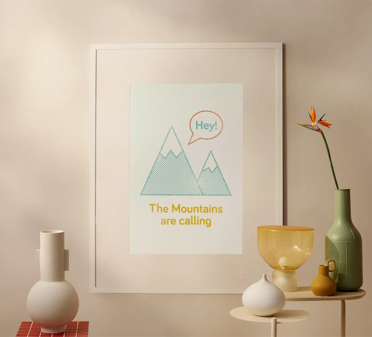 Mountains poster con telaio in alluminio da Chris Wharton