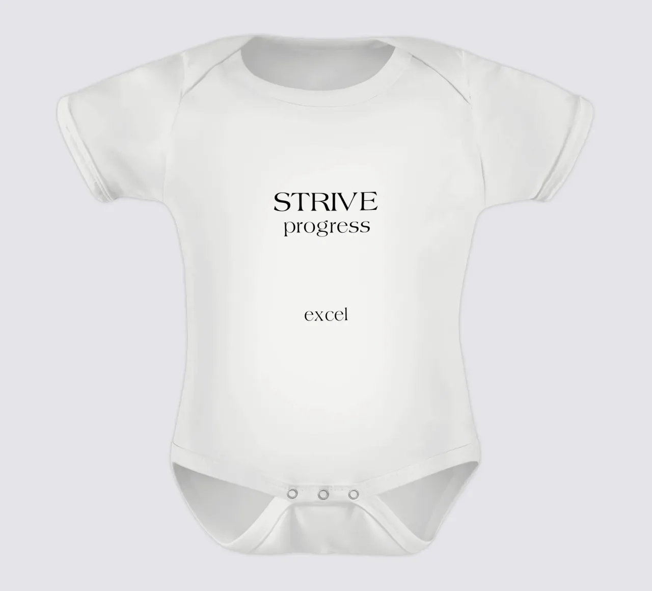 Strive Progress Typographie simple et minimaliste Excel body bébé de YV TYPOGRAPHY