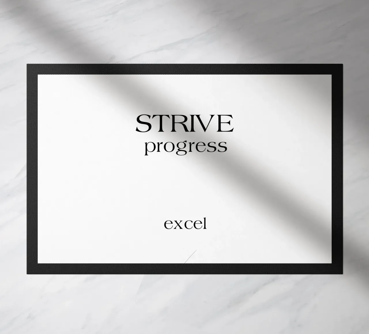 Strive Progress Tipografia semplice e minimalista Excel zerbino da YV TYPOGRAPHY