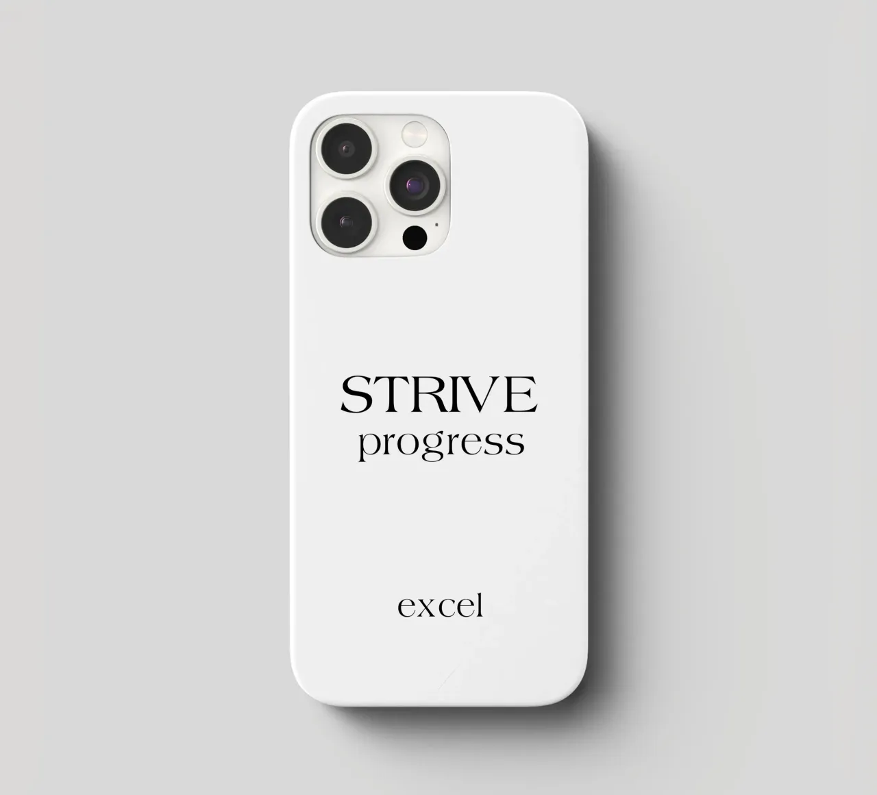 Strive Progress Tipografia semplice e minimalista Excel cover iphone da YV TYPOGRAPHY