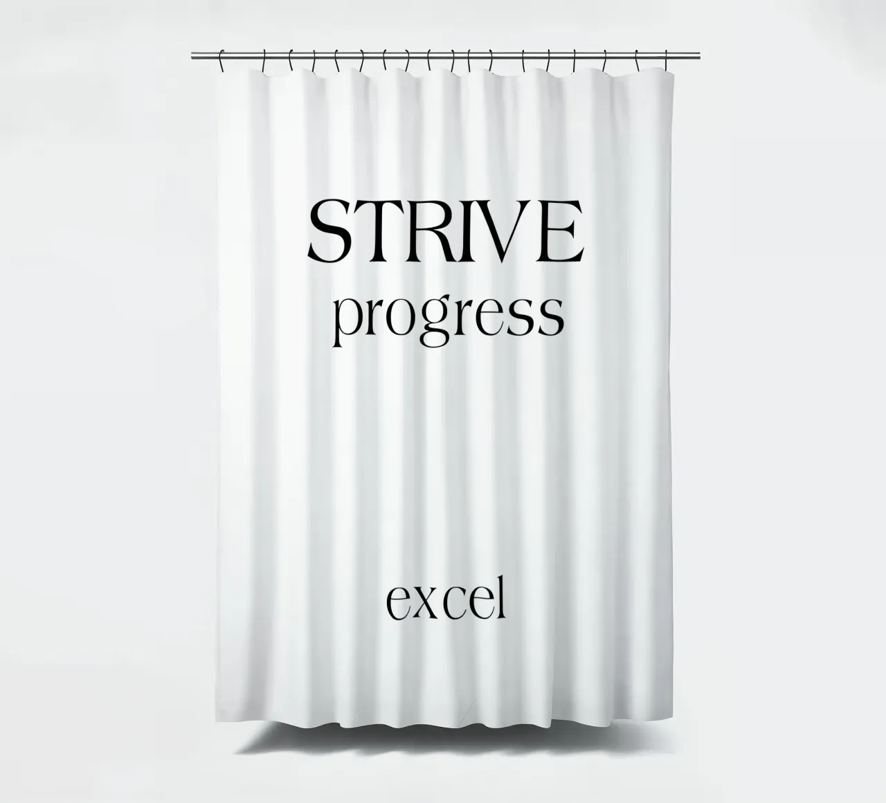 Strive Progress Tipografia semplice e minimalista Excel tenda da doccia da YV TYPOGRAPHY