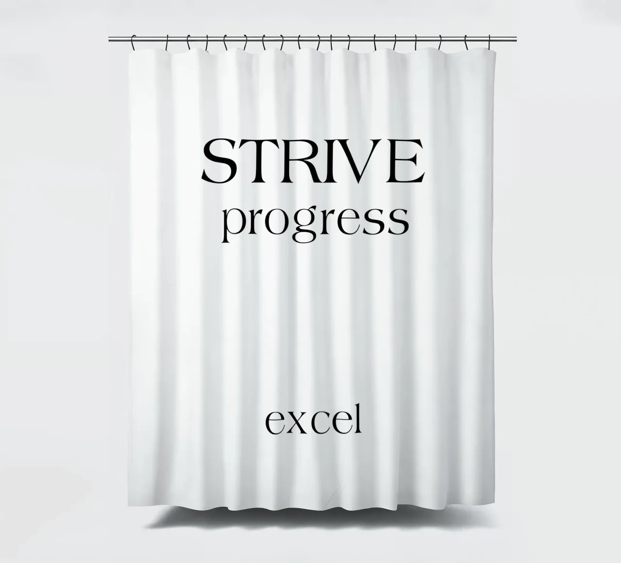 Strive Progress Tipografia semplice e minimalista Excel tenda da doccia da YV TYPOGRAPHY